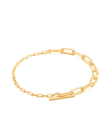 Ania Haie Bracelet Gold Mixed Link T-Bar