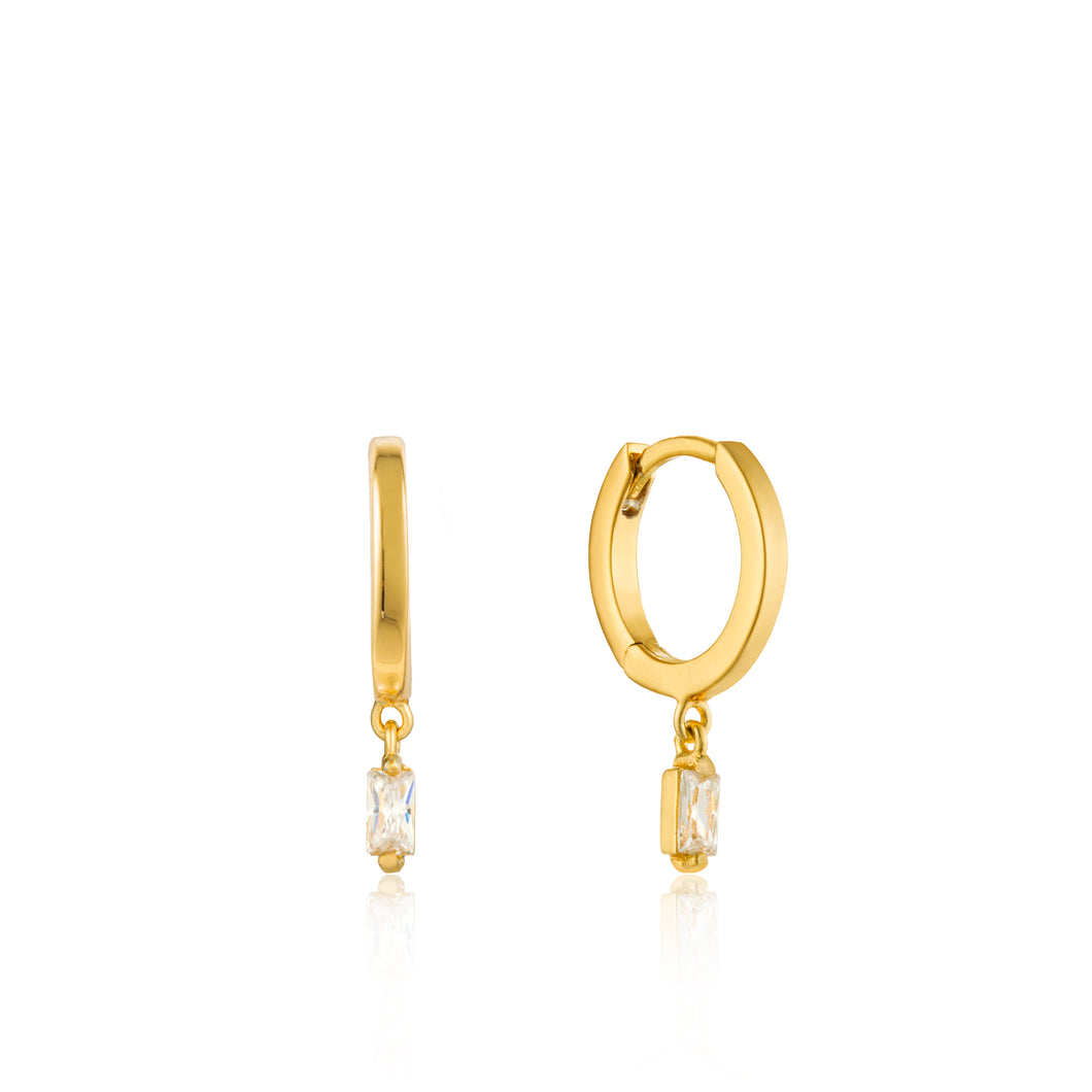 Ania Haie Earrings Gold Glow Huggie Hoops