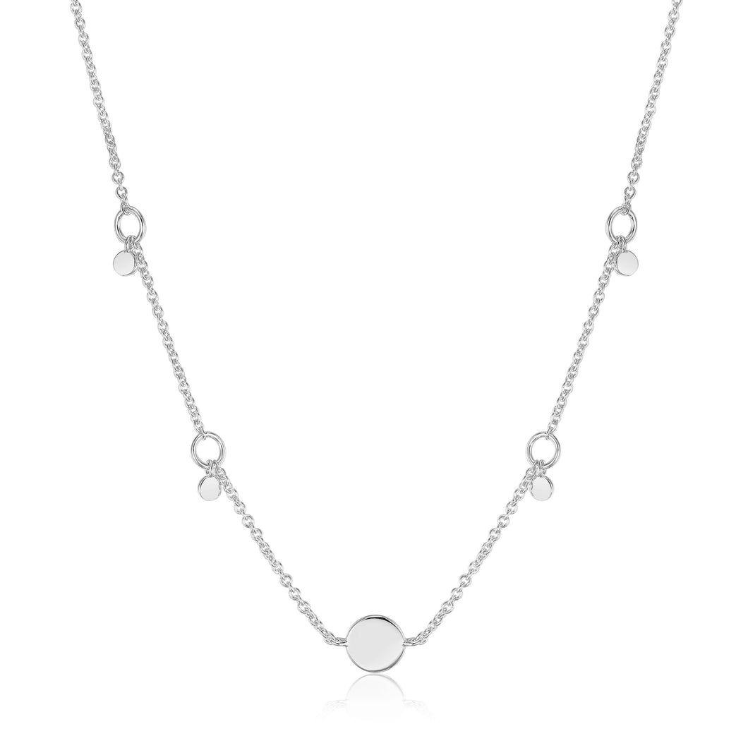 Ania Haie Necklace Silver Geometry Drop Discs