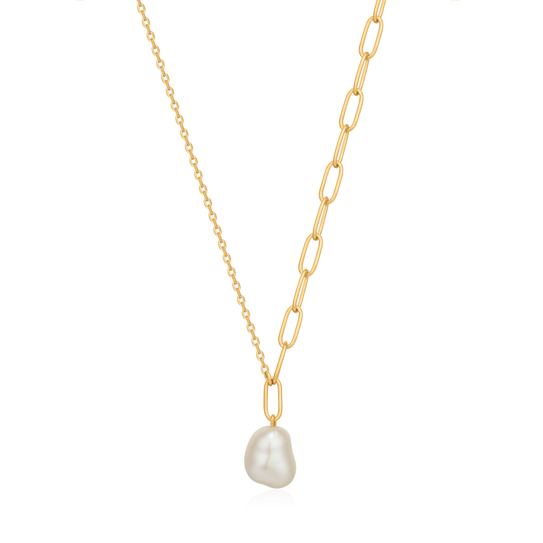 Ania Haie Necklace Gold Pearl Chunky